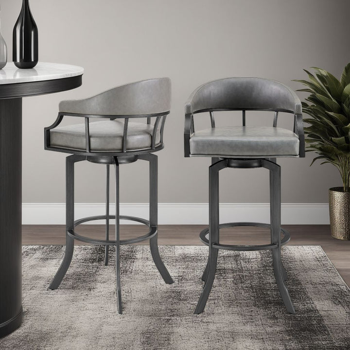 24"W x 24"D x 42"H / Gray/Mineral Finish