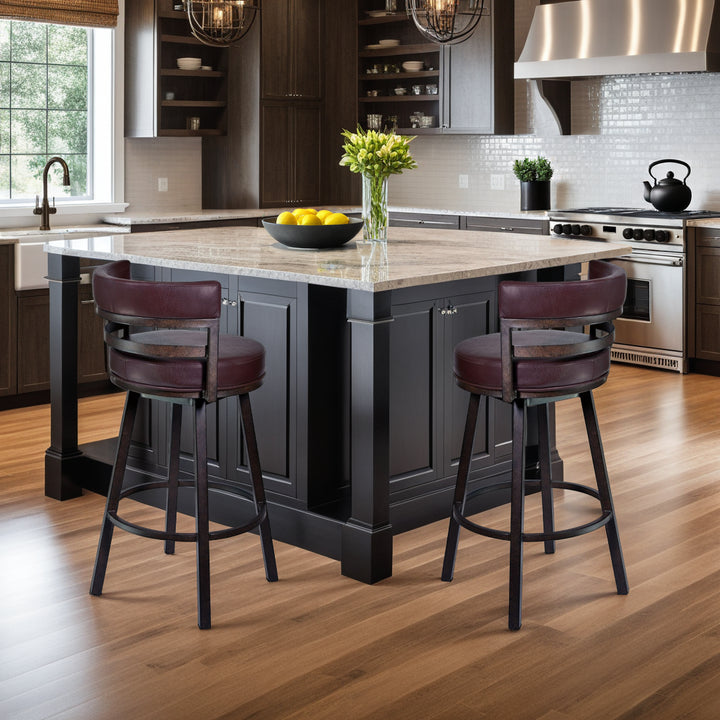 20"W x 21"D x 35"H / Brown/Auburn Bay