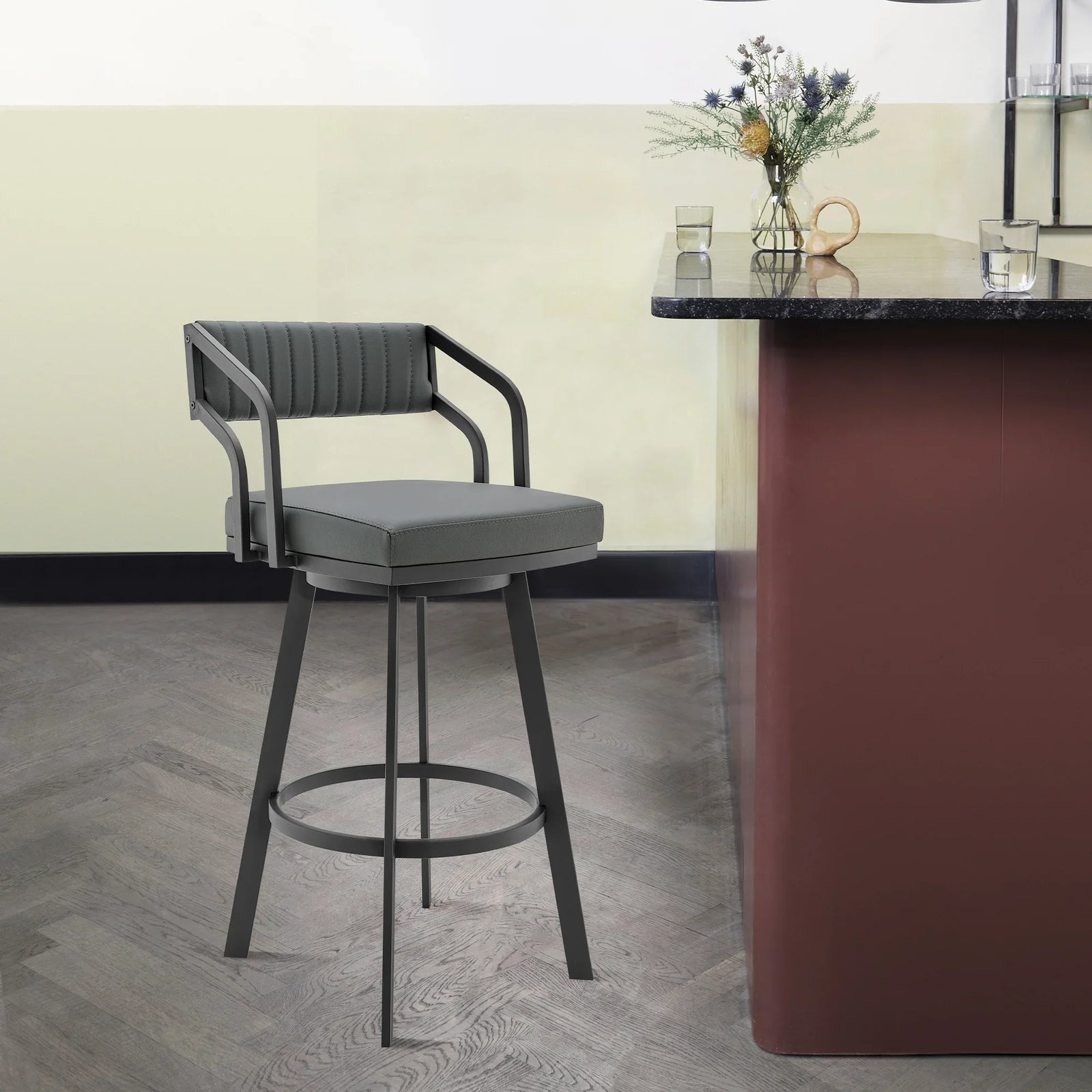 American Home Furniture Armen Living Scranton 26" Barstool Set of 2