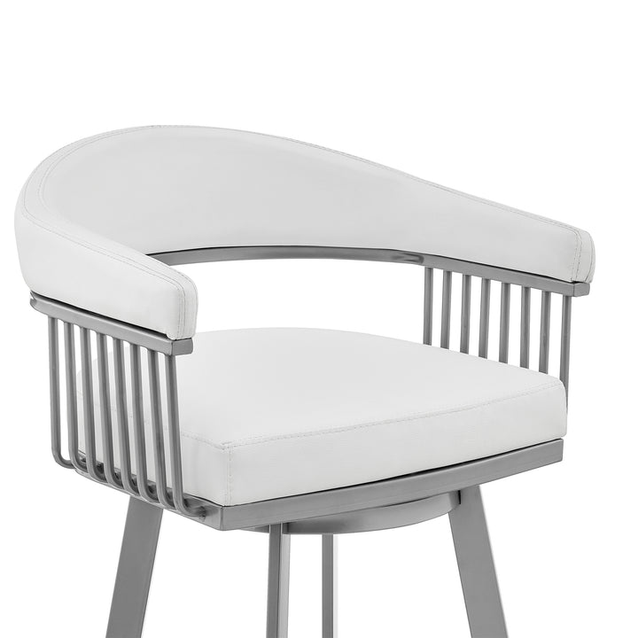 22"W x 21"D x 34"H / White/Silver