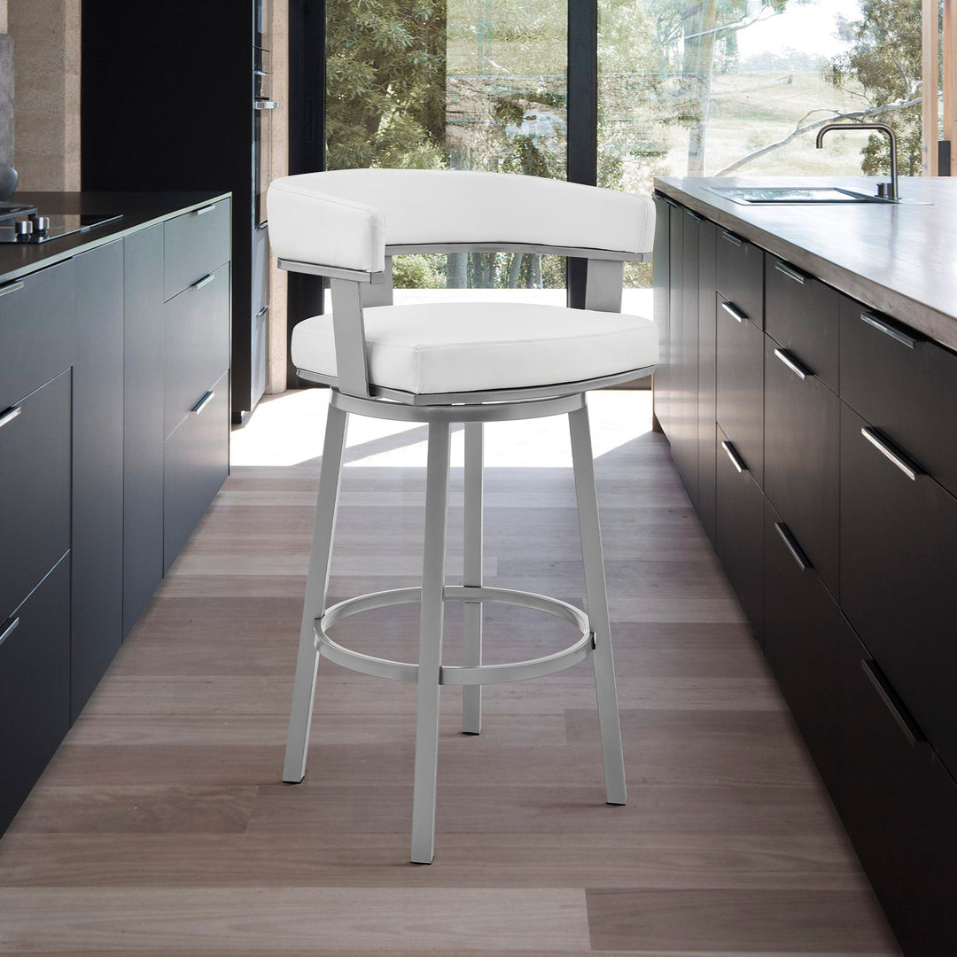 21.5"W x 19"D x 34.5"H / White/Black Finish