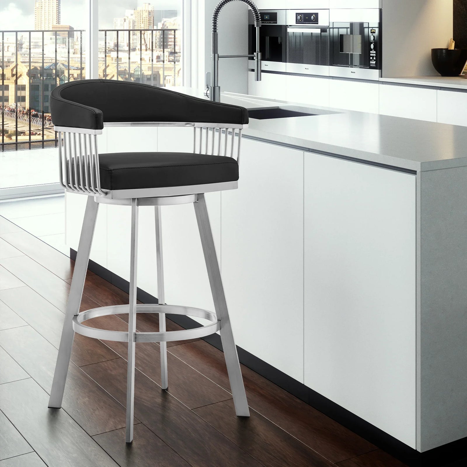 Black-Brushed Stainless Steel