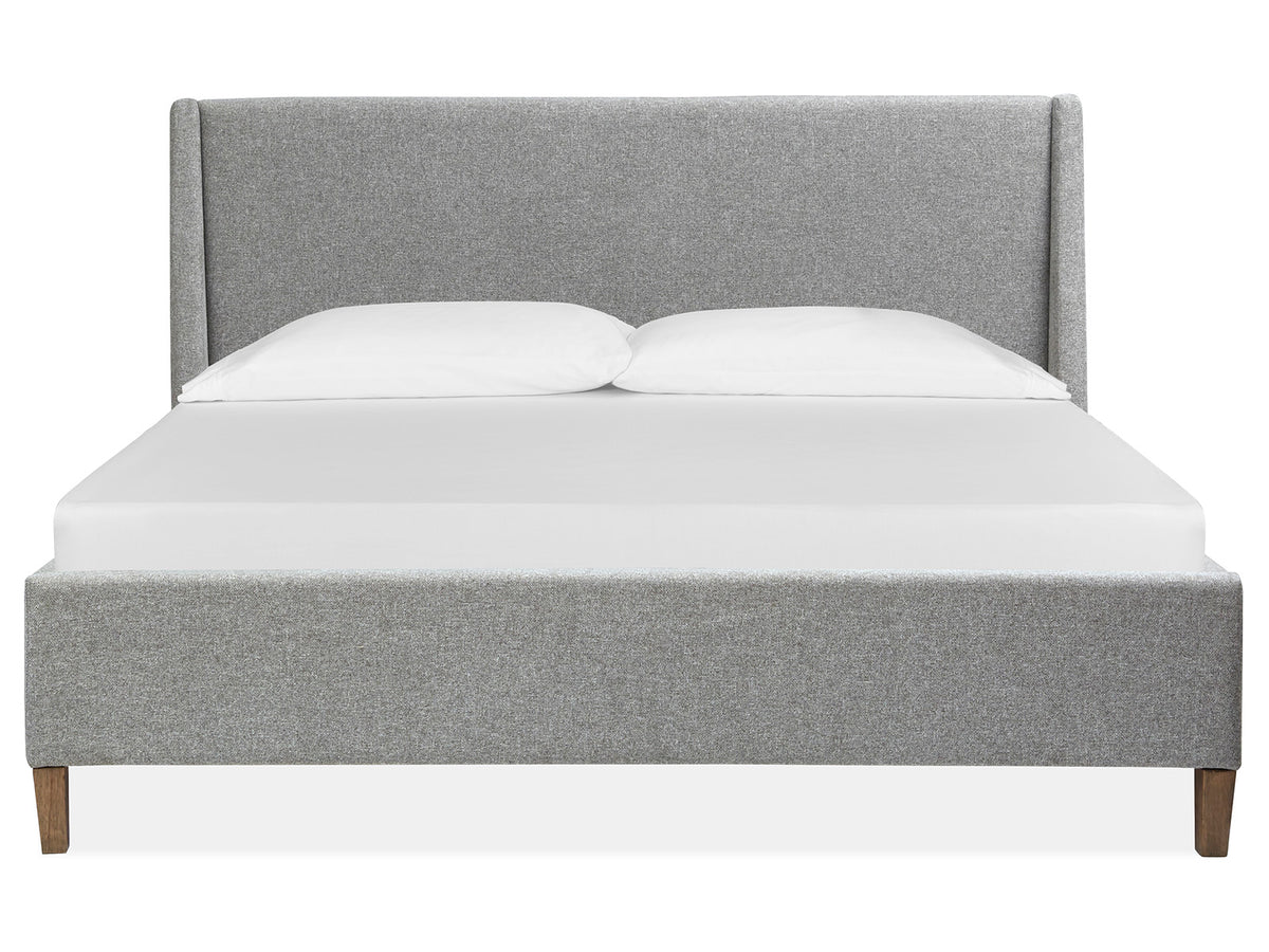 Lindon Belgian Wheat And Coffee Bean Queen Grey Upholstered Island Bed - B5570-50G