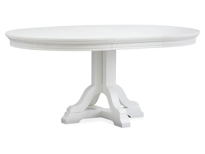 Charleston White Dove White Extendable 48" Round Dining Table - D5611-22WH