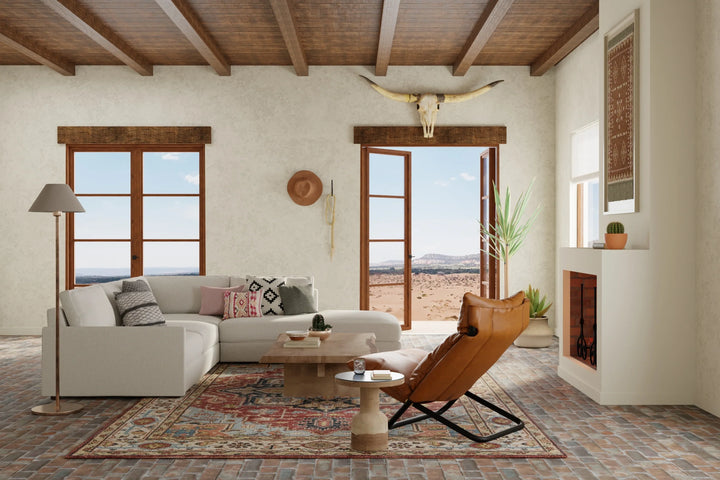 Rectangle/2' x 3'/Rust/Ivory