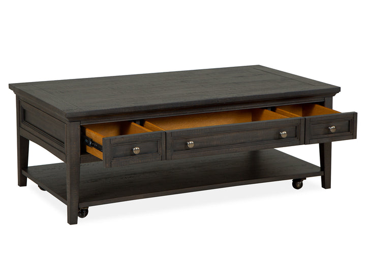 Westley Falls Graphite Rectangular Cocktail Table With Casters - T4399-43