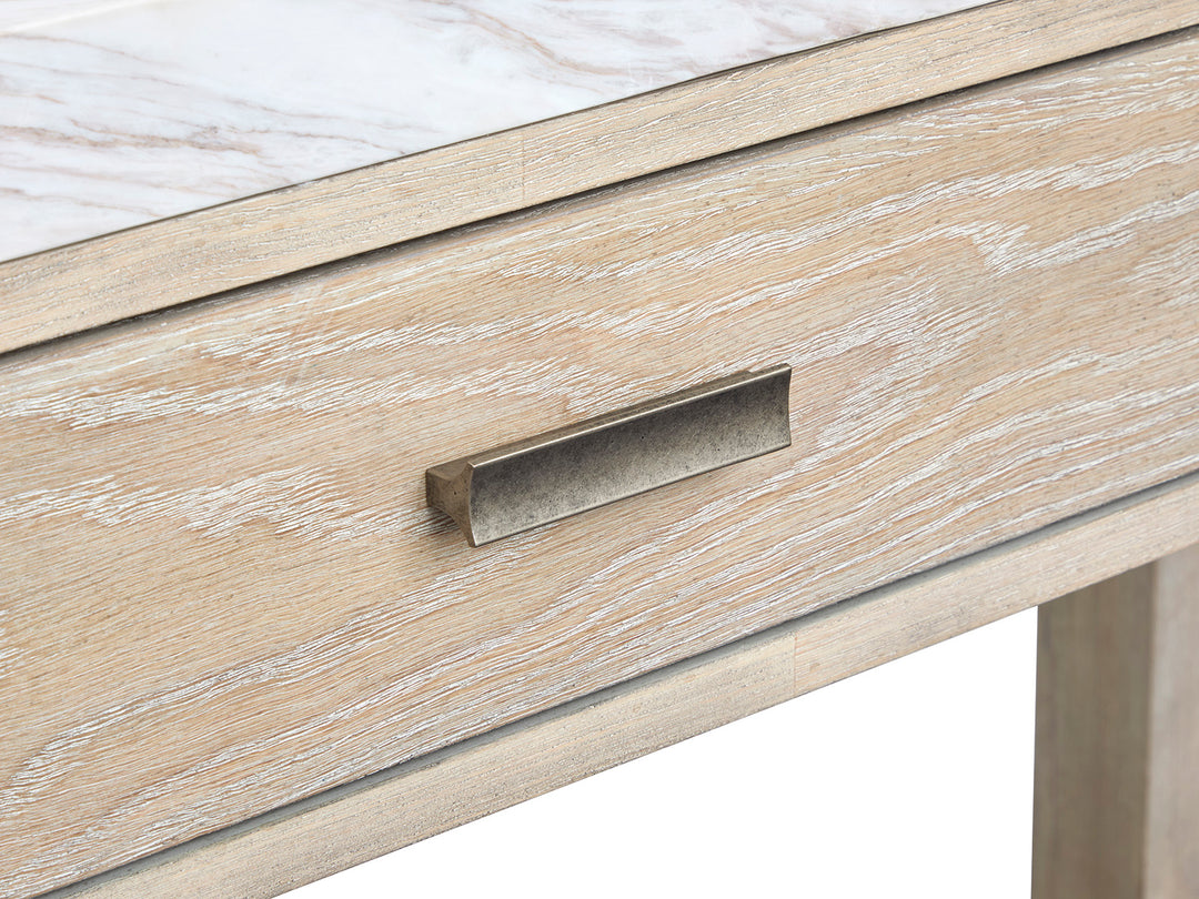 Preston Gallery Buff And Antique Silver Rectangular End Table - T5941-03