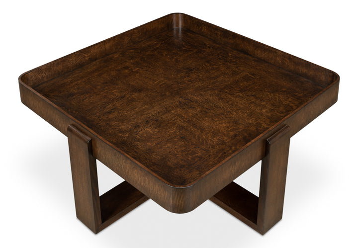 American Home Furniture | Sarreid - Grand Traytop Cocktal Tbl - Burnt Brown