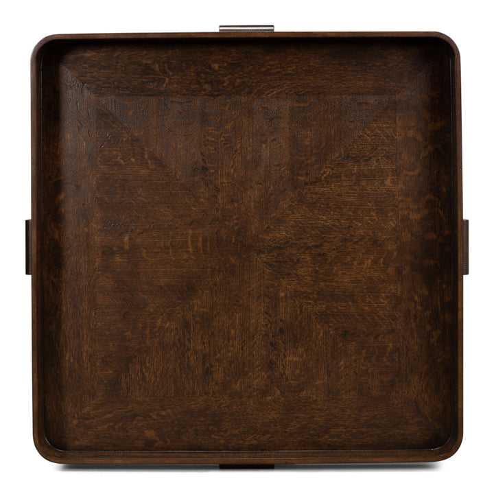 American Home Furniture | Sarreid - Grand Traytop Cocktal Tbl - Burnt Brown