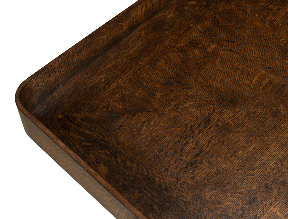 American Home Furniture | Sarreid - Grand Traytop Cocktal Tbl - Burnt Brown