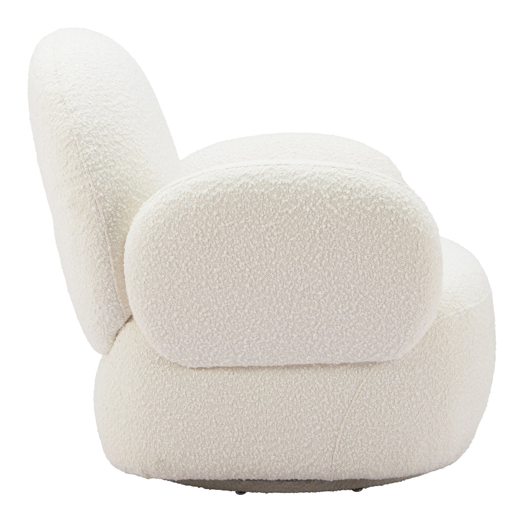 Pilka Swivel Chair White - AmericanHomeFurniture