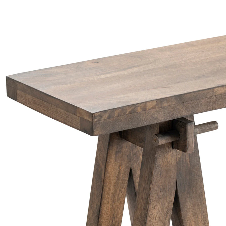 Rustic Sawhorse Trestle Console - AmericanHomeFurniture