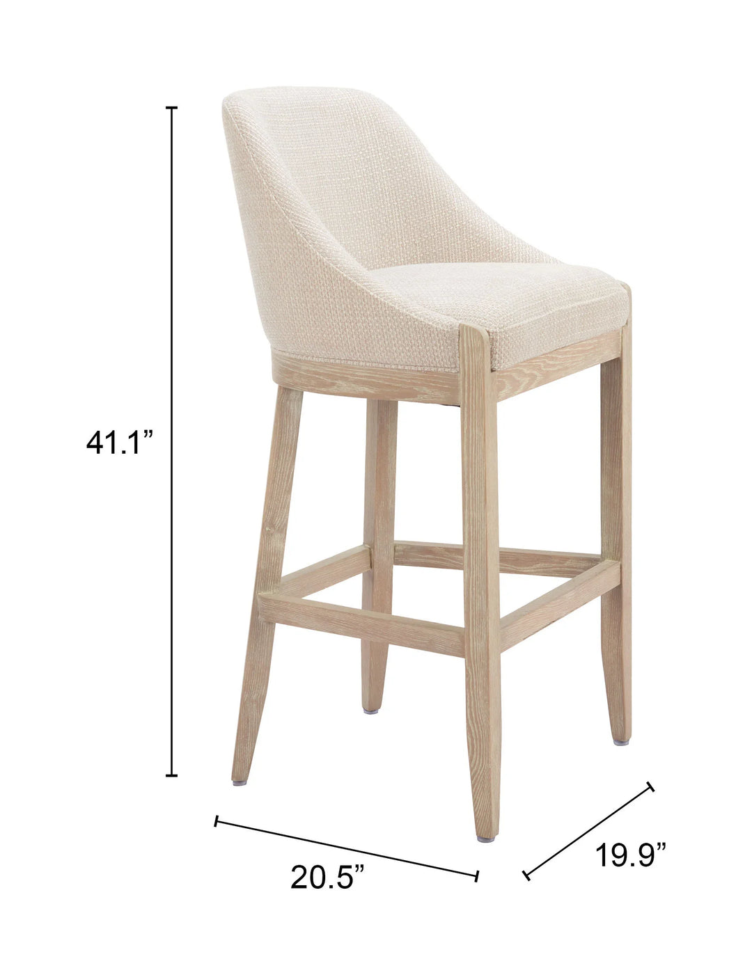 Calmo Barstool Beige - AmericanHomeFurniture