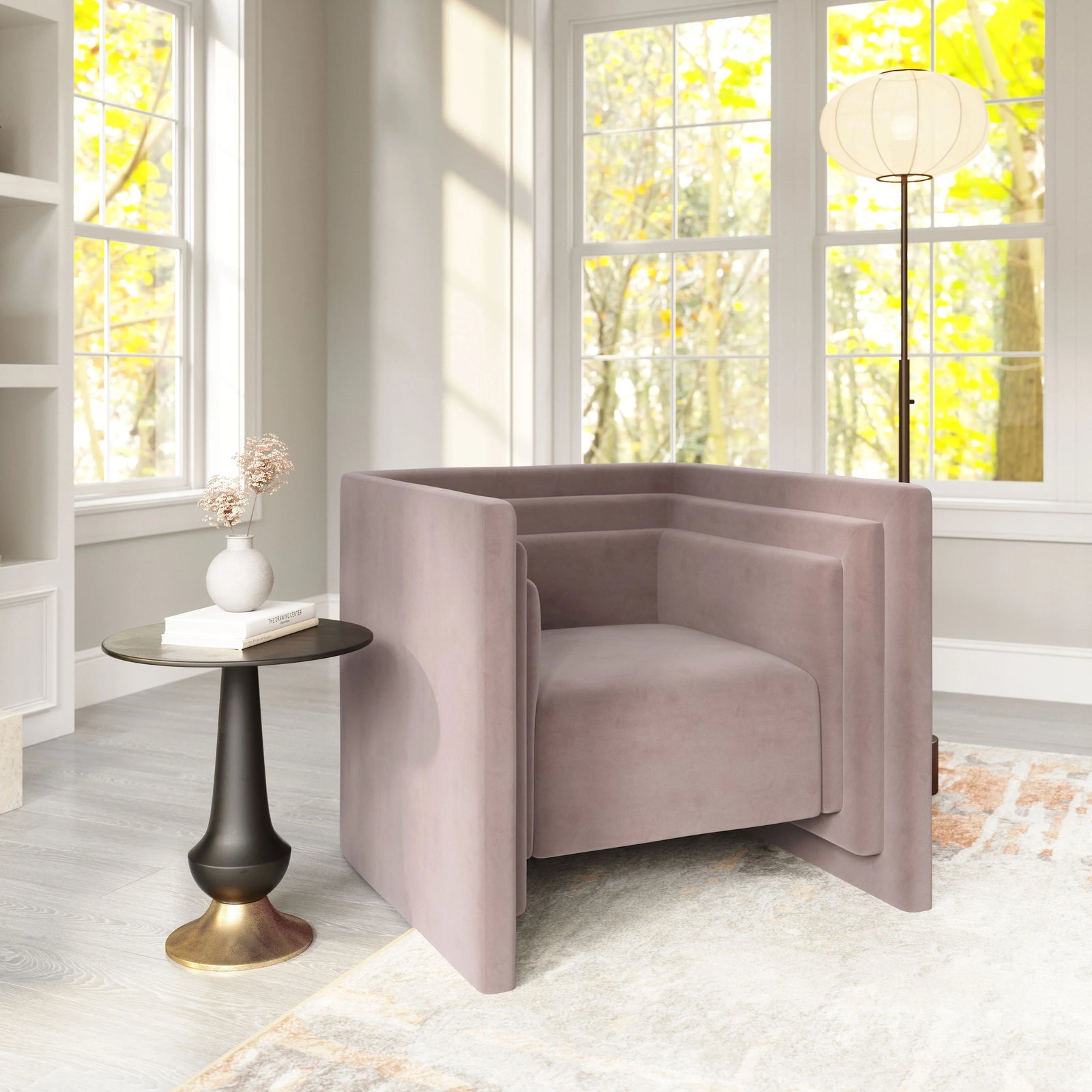 Zuo Trippel Armchair Taupe ACCENT + LOUNGE CHAIRS
