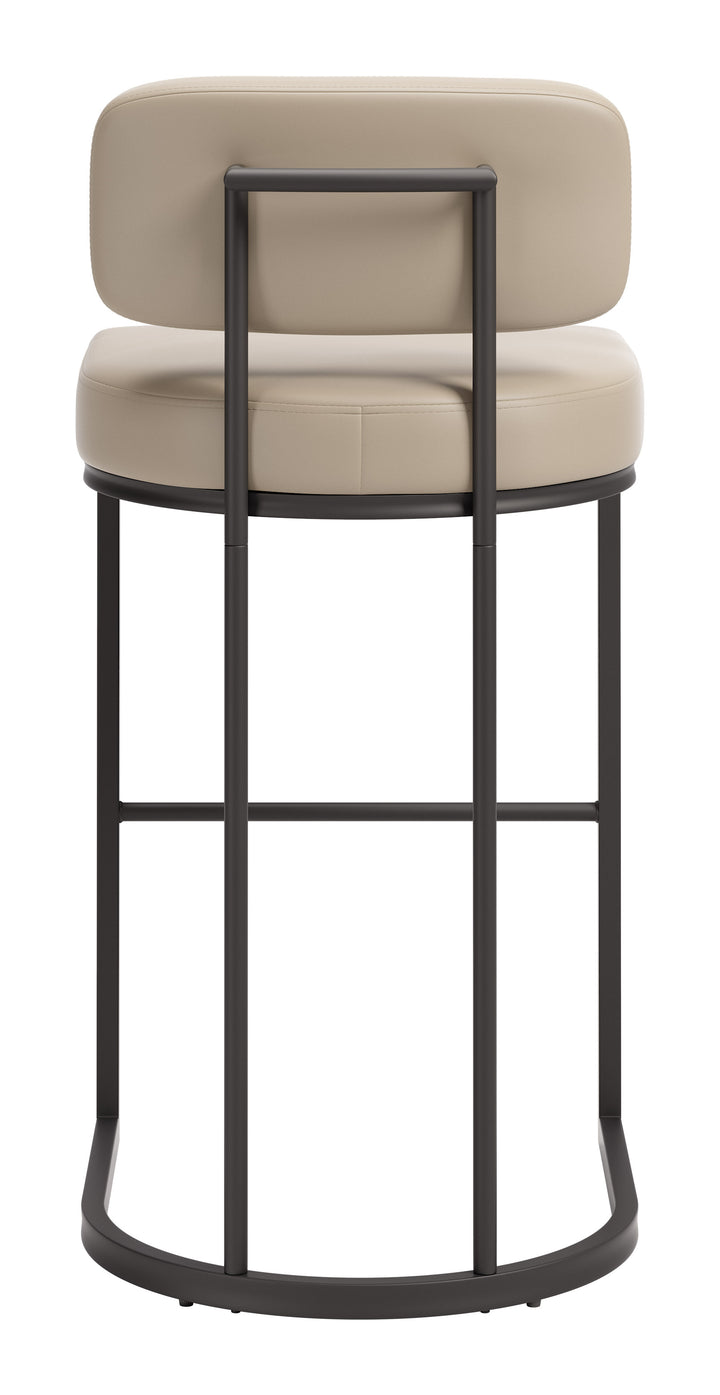 Velar Barstool (Set of 2) Beige & Gray