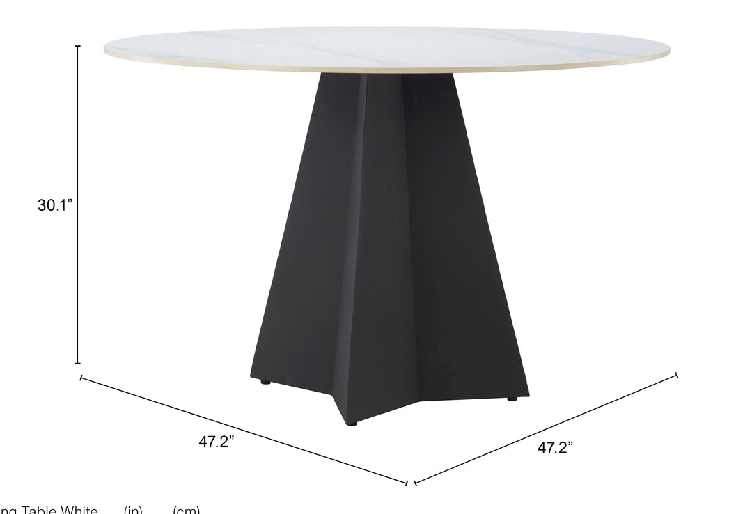 Izar Dining Table White - AmericanHomeFurniture