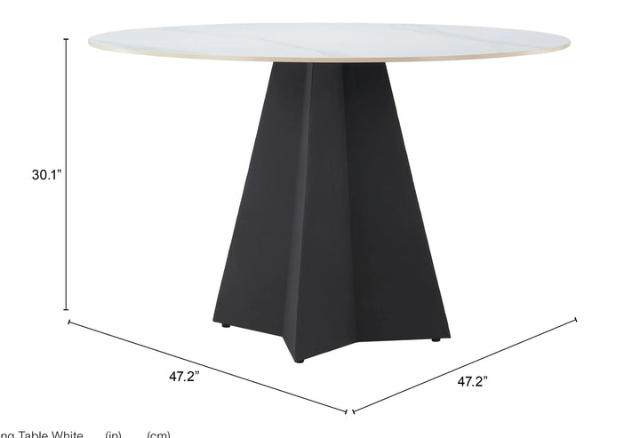 Izar Dining Table White - AmericanHomeFurniture
