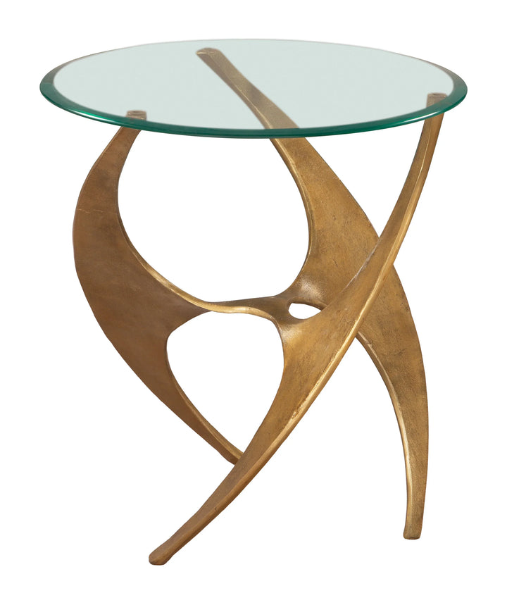 Sabel Side Table Gold - AmericanHomeFurniture