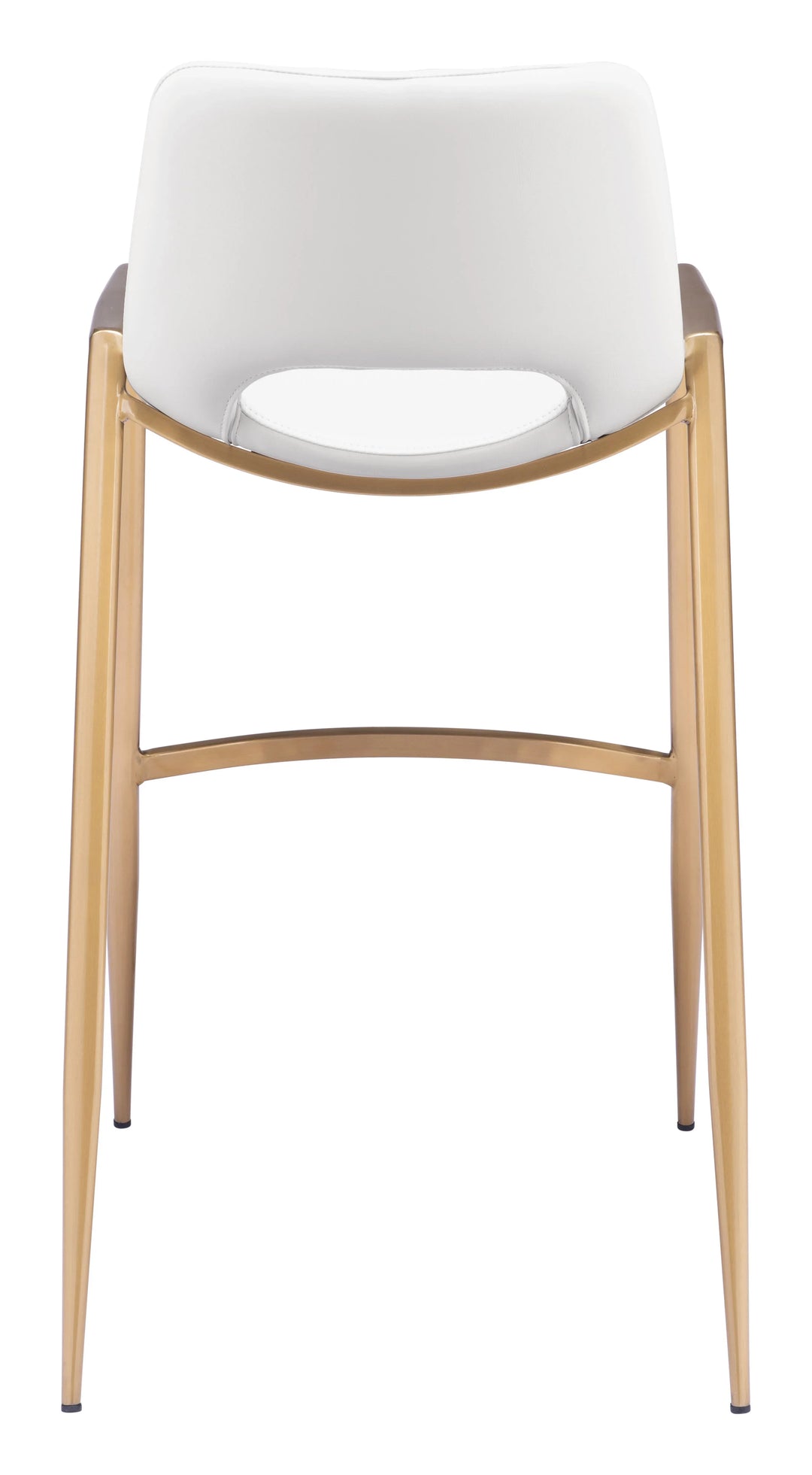 Desi Barstool (Set of 2) White & Gold - AmericanHomeFurniture