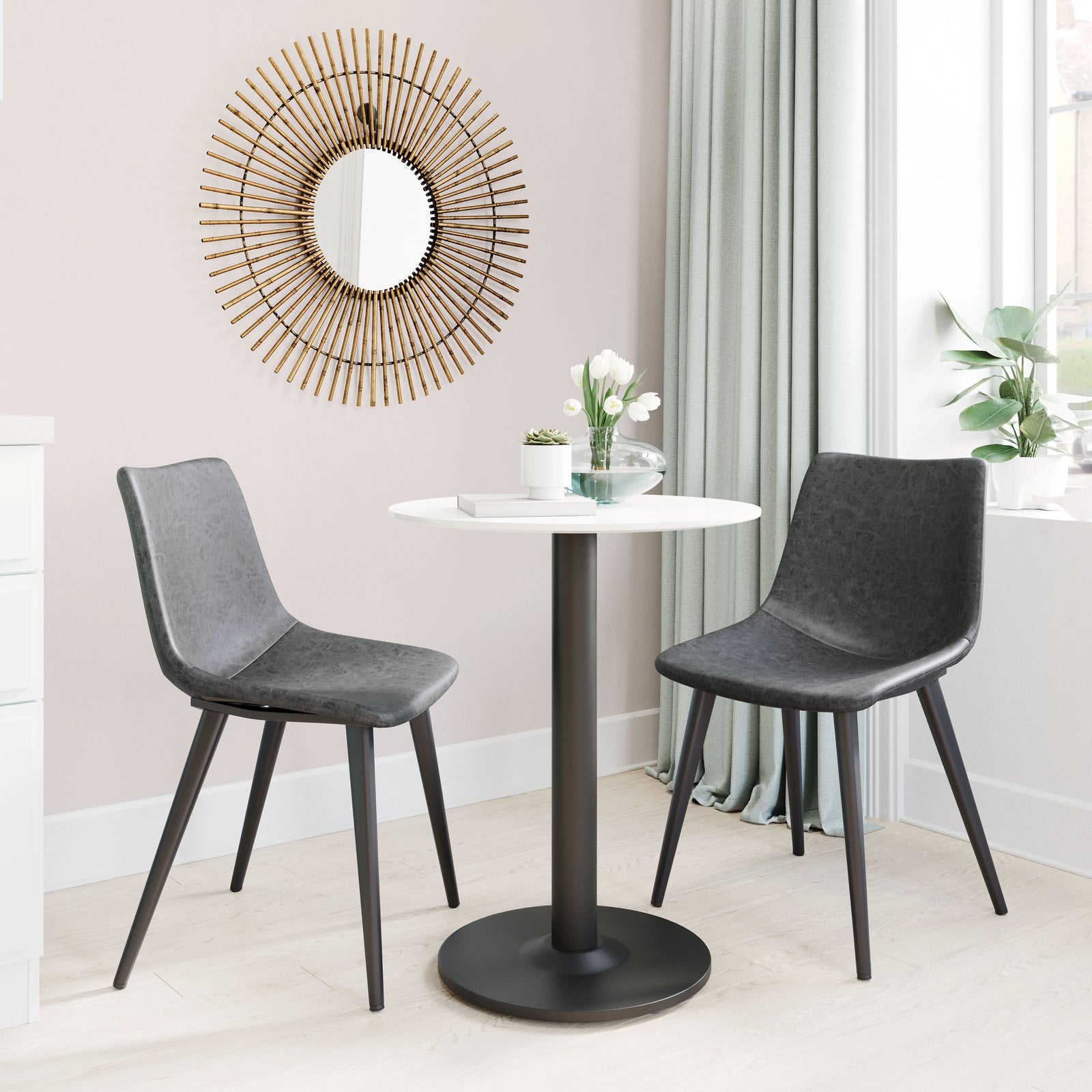 Zuo Daniel Dining Chair (Set of 2) Vintage Black DINING CHAIRS