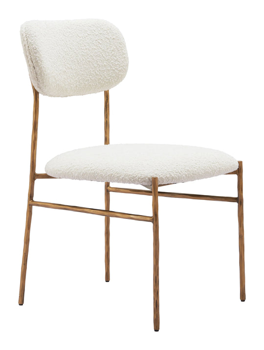 Zuo Sydhavnen Dining Chair Cream & Gold - Set of 2 DINING CHAIRS