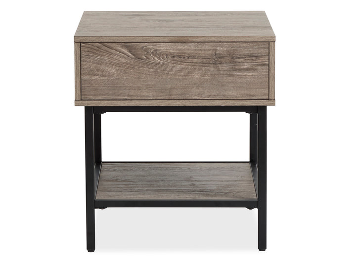 Fenwick Whitetail Brown And Smoke Glass Rectangular End Table - T5962-03