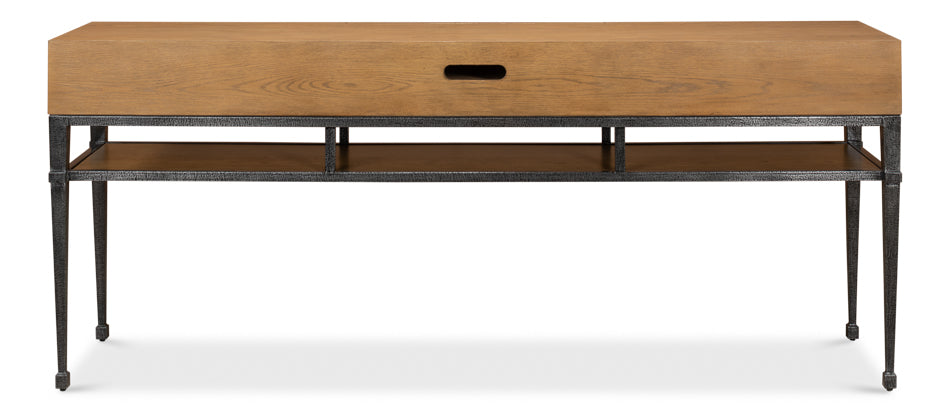 American Home Furniture | Sarreid - Soho Media Console - Heather Grey