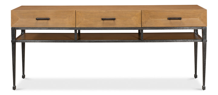 American Home Furniture | Sarreid - Soho Media Console - Heather Grey