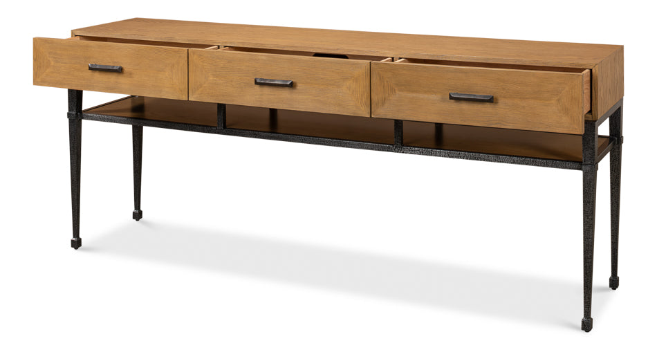 American Home Furniture | Sarreid - Soho Media Console - Heather Grey