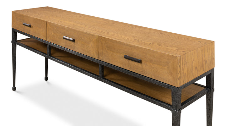 American Home Furniture | Sarreid - Soho Media Console - Heather Grey