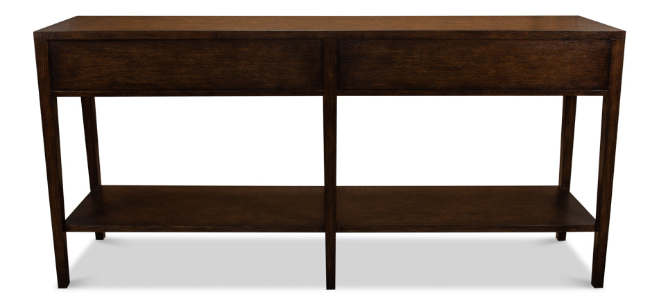 American Home Furniture | Sarreid - Hunt Country Small Console Burnt Brown