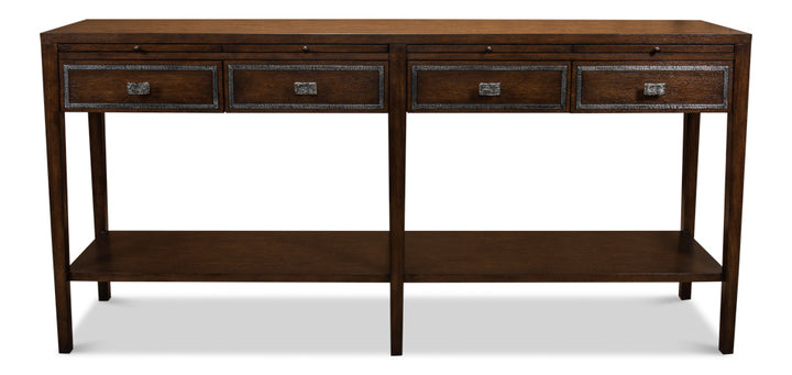 American Home Furniture | Sarreid - Hunt Country Small Console Burnt Brown