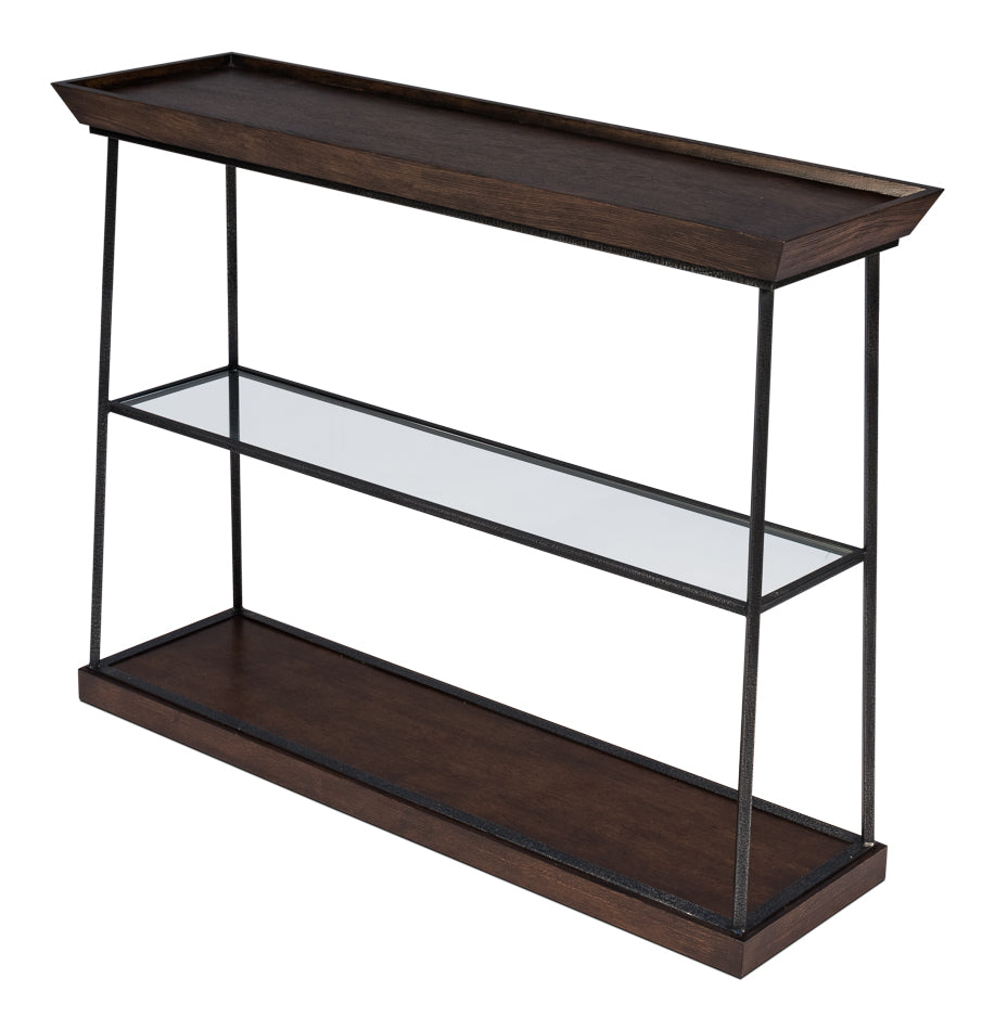 American Home Furniture | Sarreid - Hunt Country Small Console Burnt Brown