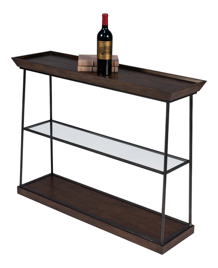 American Home Furniture | Sarreid - Hunt Country Small Console Burnt Brown