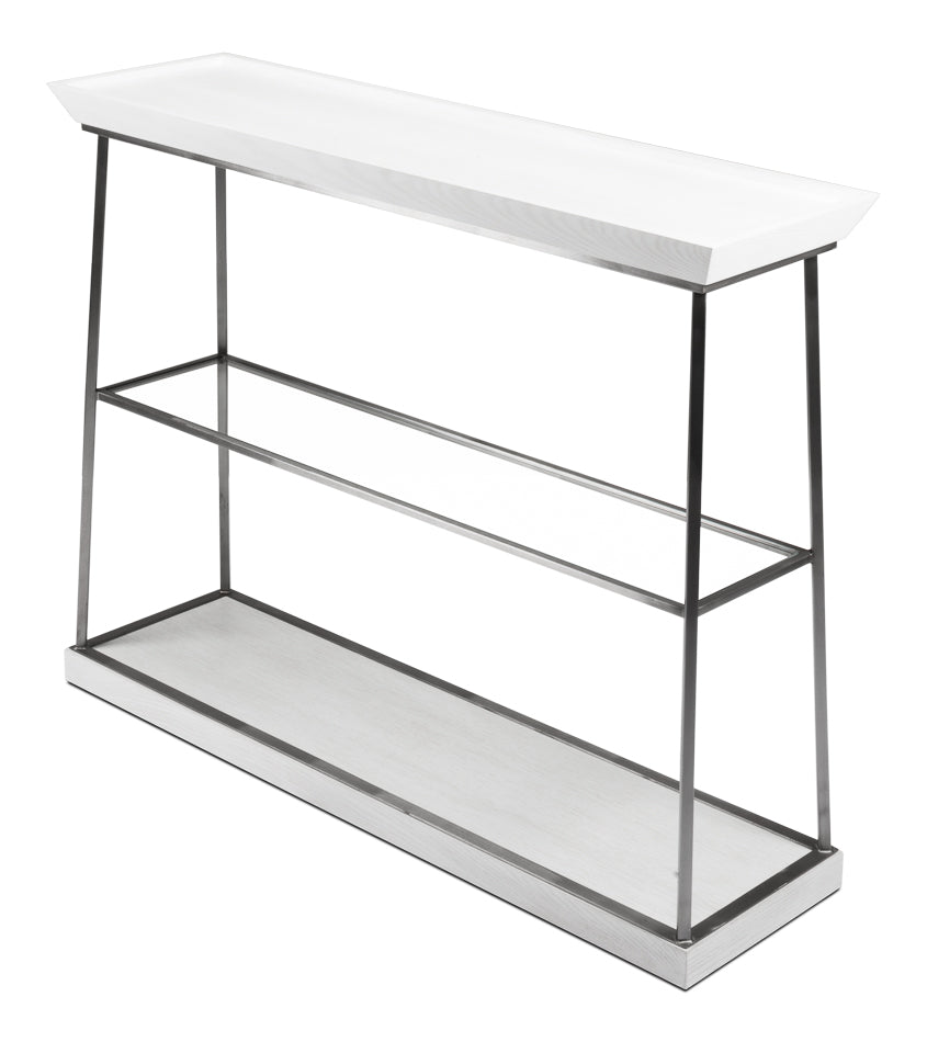 American Home Furniture | Sarreid - Hunt Country Small Console Working White