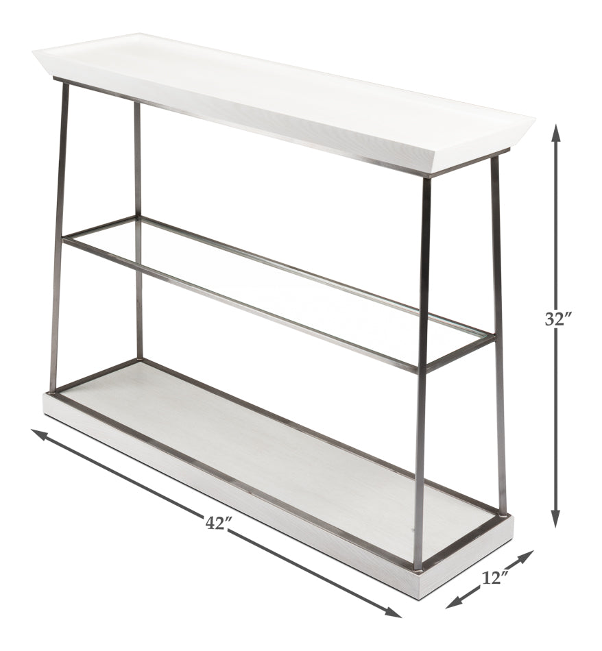 American Home Furniture | Sarreid - Hunt Country Small Console Working White