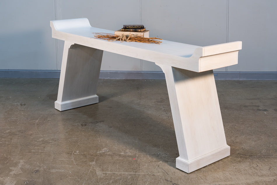 American Home Furniture | Sarreid - Suspension Console Table - Working White 