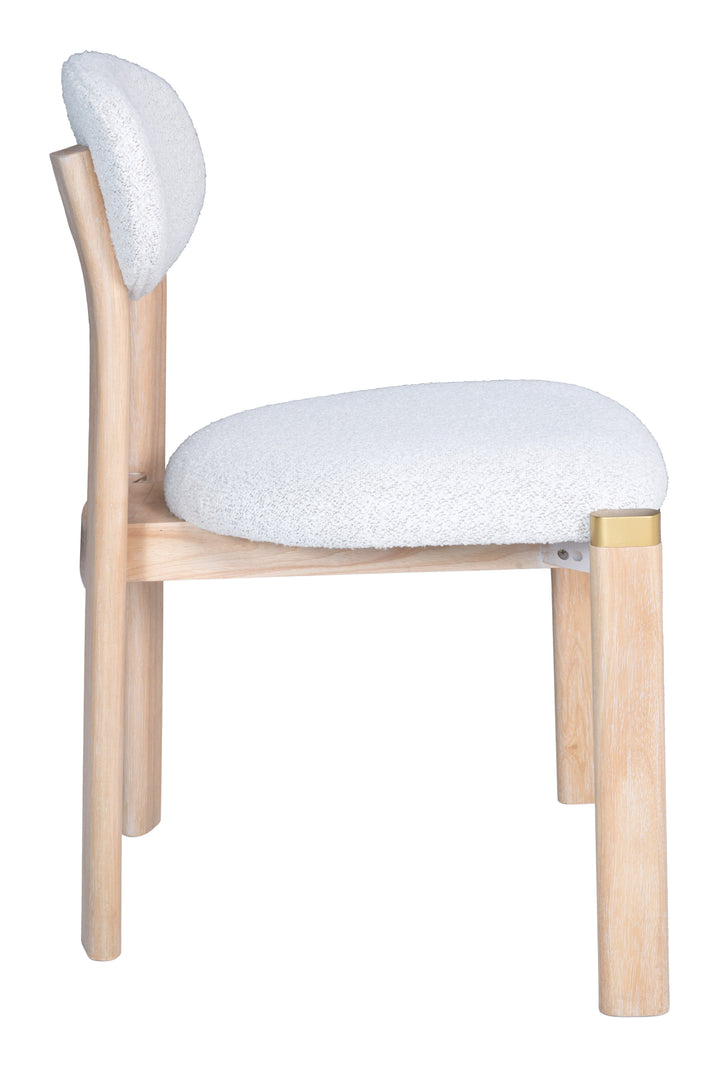 Rilou Dining Chair (Set of 2) White & Natural