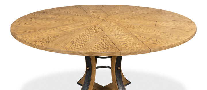 American Home Furniture | Sarreid - Tower Jupe Dining Table - Med Heather Gry