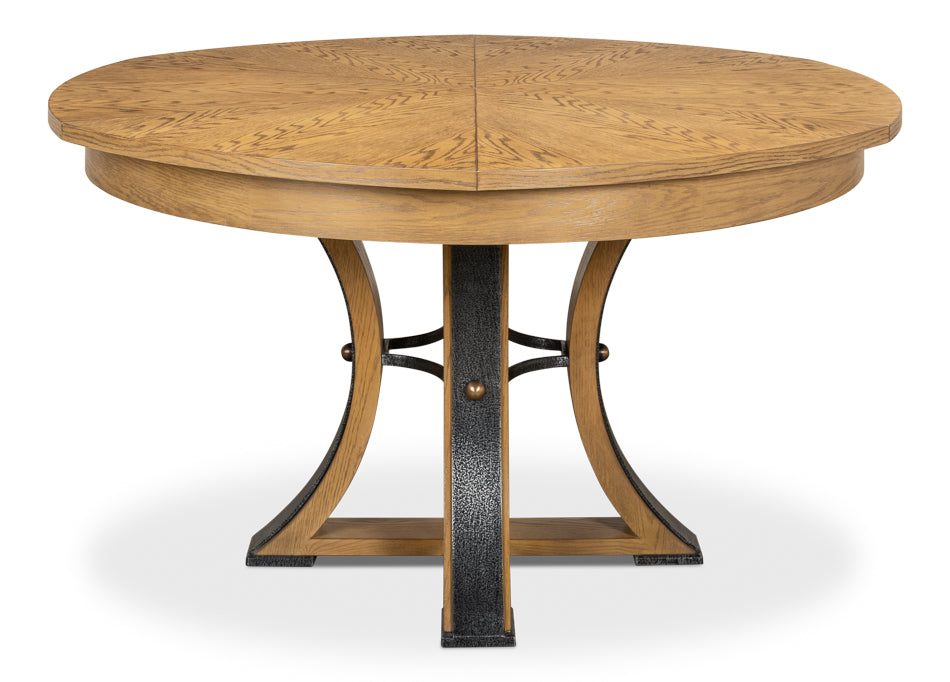 American Home Furniture | Sarreid - Tower Jupe Dining Table - Med Heather Gry