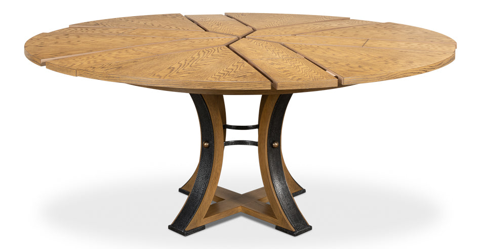 American Home Furniture | Sarreid - Tower Jupe Dining Table - Med Heather Gry