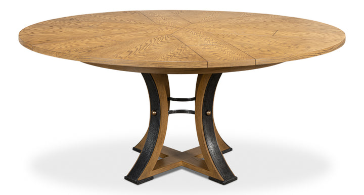 American Home Furniture | Sarreid - Tower Jupe Dining Table - Med Heather Gry