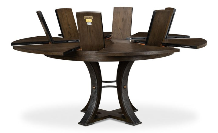 Tower Jupe Dining Table - Med Artisan Gry