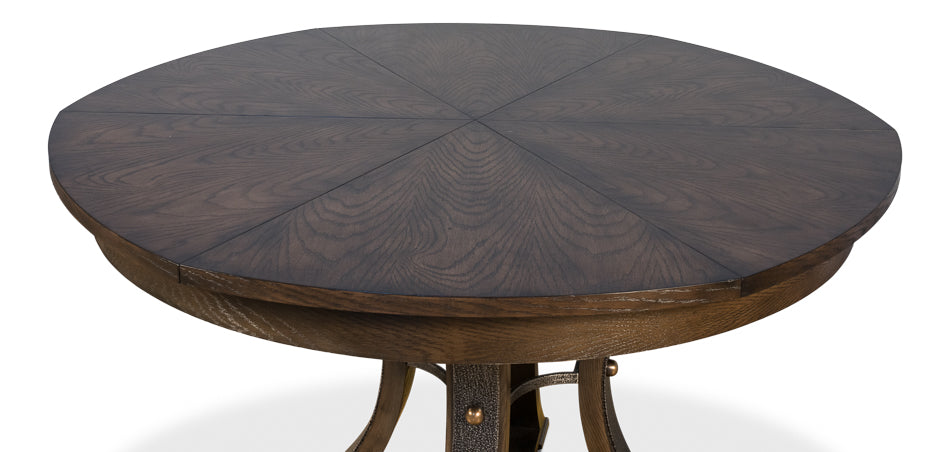 American Home Furniture | Sarreid - Tower Jupe Dining Table - Med Artisan Gry