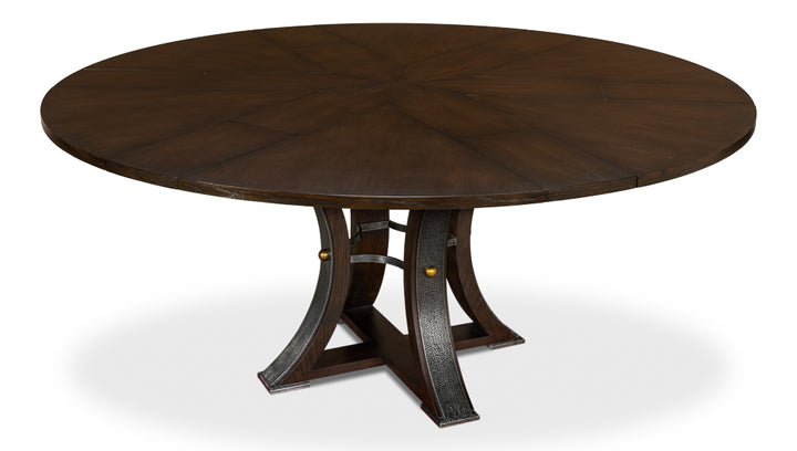 American Home Furniture | Sarreid - Tower Jupe Dining Table - Med Burnt Brown