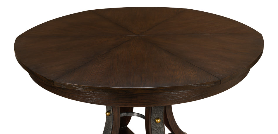 American Home Furniture | Sarreid - Tower Jupe Dining Table - Med Burnt Brown