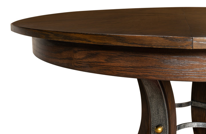 American Home Furniture | Sarreid - Tower Jupe Dining Table - Med Burnt Brown