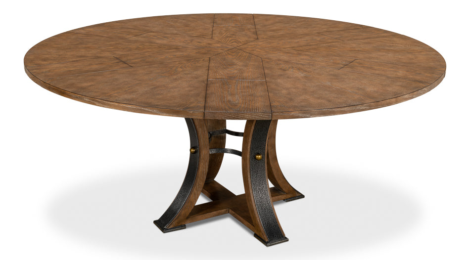 American Home Furniture | Sarreid - Tower Jupe Dining Table - Med Light Mink 