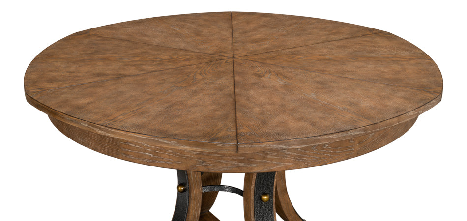 American Home Furniture | Sarreid - Tower Jupe Dining Table - Med Light Mink 