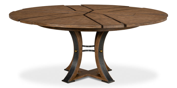 American Home Furniture | Sarreid - Tower Jupe Dining Table - Med Light Mink 